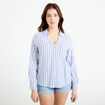 Chemise lin col V manches longues blanc femme