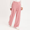 Pantalon jambe large rose femme