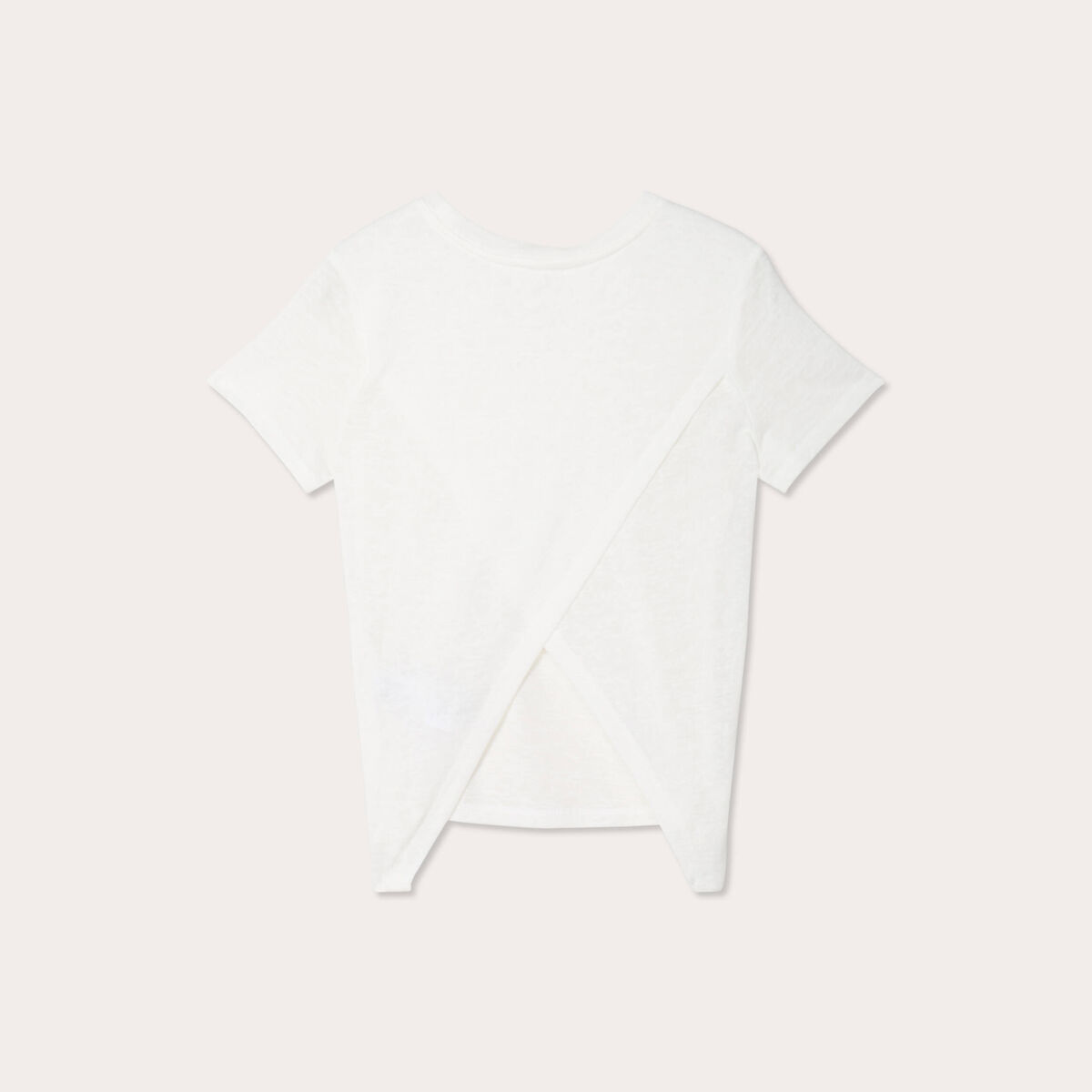 T-shirt manches courtes ecru femme