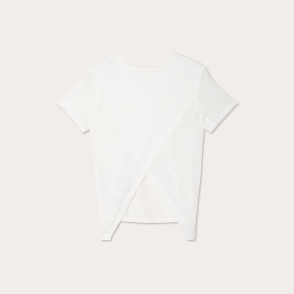 T-shirt manches courtes ecru femme