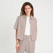 Chemise manches courtes noir femme