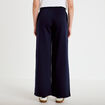 Pantalon large style jogging bleu marine femme