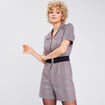 Combishort droite ceinturée blanc femme
