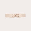 Ceinture élastiquée large couleur or femme