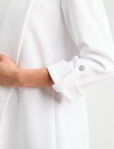Veste blazer manches 3/4 ecru femme
