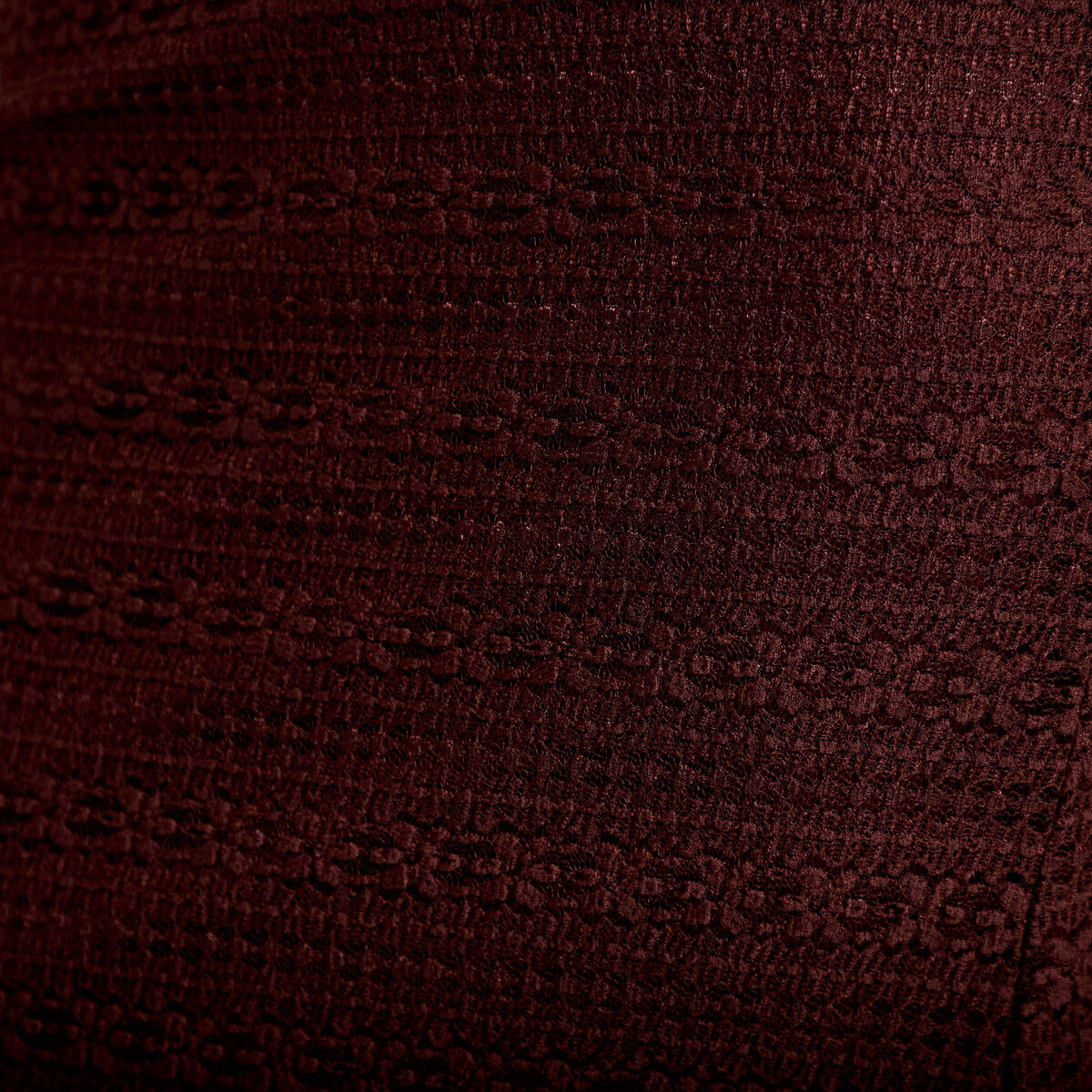 Jupe longue droite en dentelle marron femme