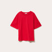 T-shirt col rond manches courtes rouge femme