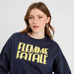 Sweat oversize bleu marine femme