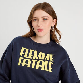 sweat oversize bleu marine femme Sweat oversize bleu marine femme