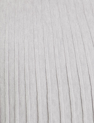 Jupe évasée plissée gris clair femme