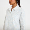 Chemise col classique manches longues ecru femme