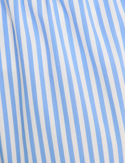 Pantalon large élastiqué bleu foncé femme