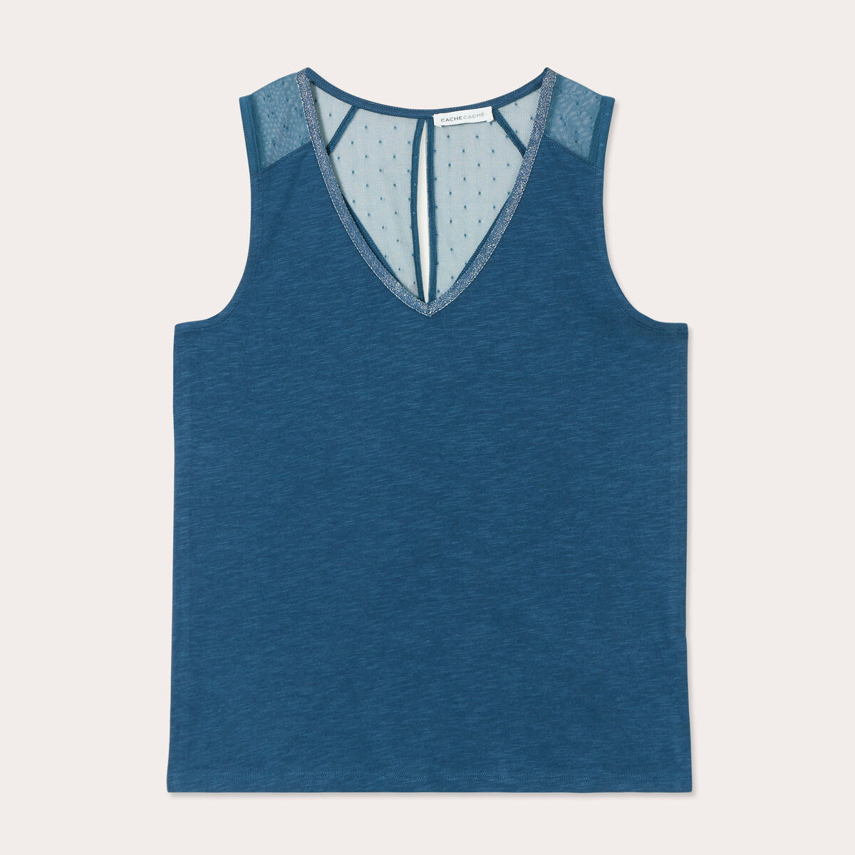 Débardeur sans manches bleu femme