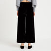 Pantalon taille haute velours noir femme