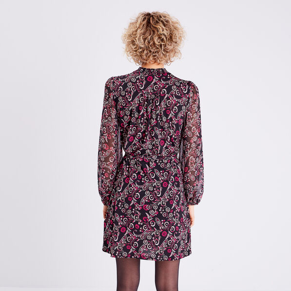 robe droite manches 34 noir femme Robe droite manches 3/4 noir femme