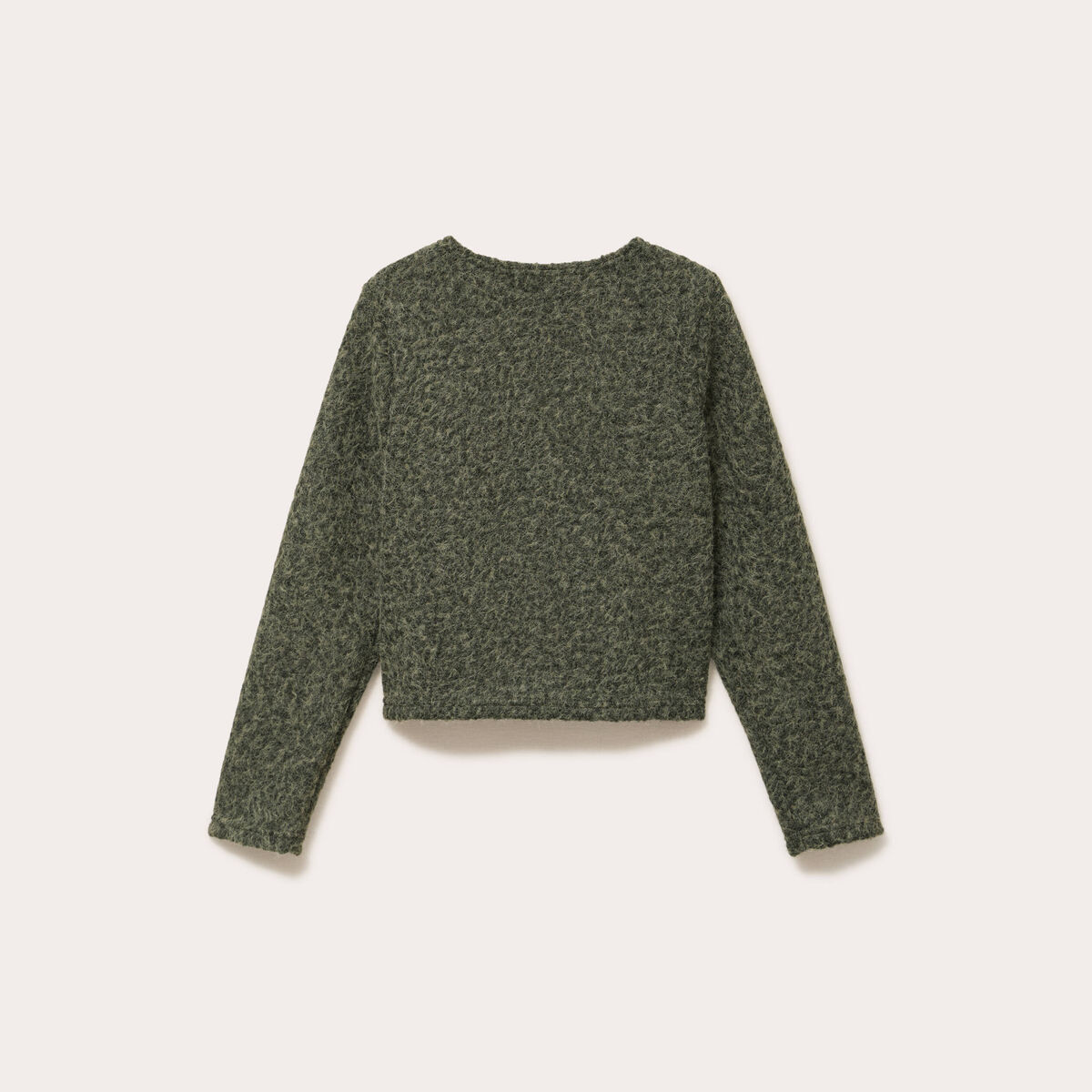 Veste effet polaire vert kaki femme