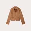 Veste blazer suédine camel femme