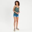 Short droit en jean denim stone femme