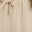 Pantalon carotte contenant du lin beige femme