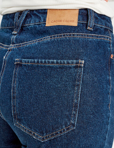 Jeans straight 7/8ème denim brut femme