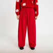 Pantalon barrel taille standard rouge femme