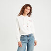 Sweat à capuche ecru femme
