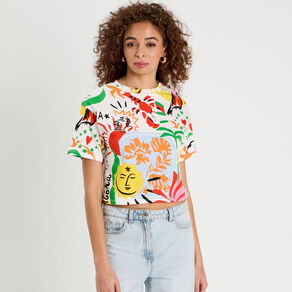 t shirt cropped blanc femme T-shirt cropped blanc femme