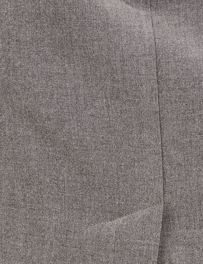 Jupe midi droite fendue gris foncé femme