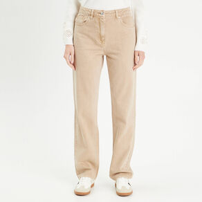 jeans droit 5 poches sable femme Jeans droit 5 poches sable femme