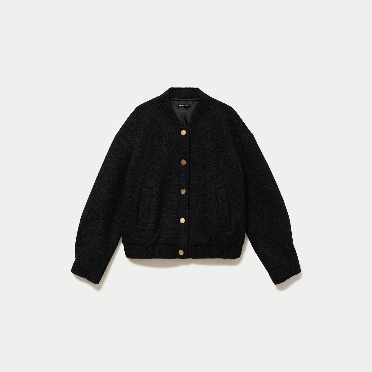 Bomber oversize manches longues noir femme