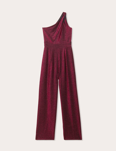 Combinaison pantalon large rose vif femme