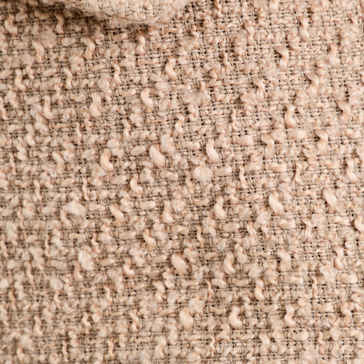 Veste tweed boutonnée sable femme