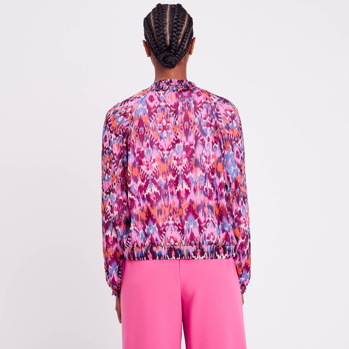 Veste teddy zippée orange femme