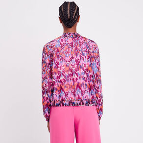 Veste teddy zippée orange femme