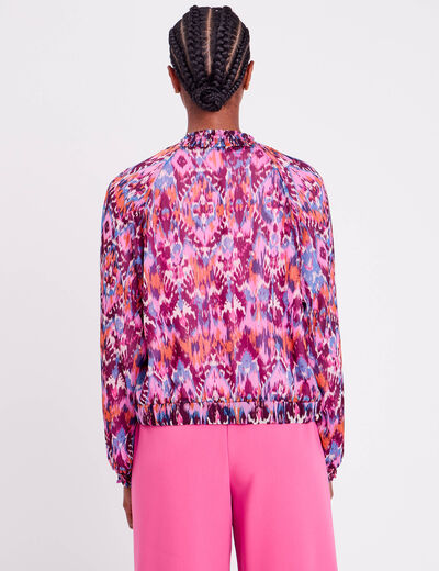 Veste teddy zippée orange femme