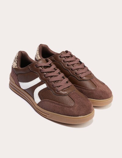 Baskets basses marron femme