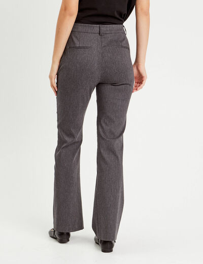 Pantalon flare pont gris foncé femme