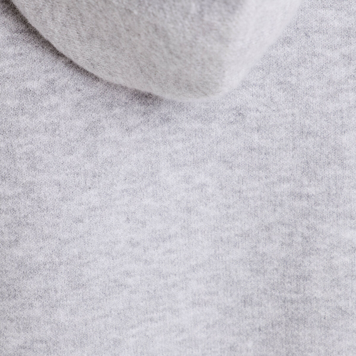 Pull &agrave; capuche manches longues gris clair femme