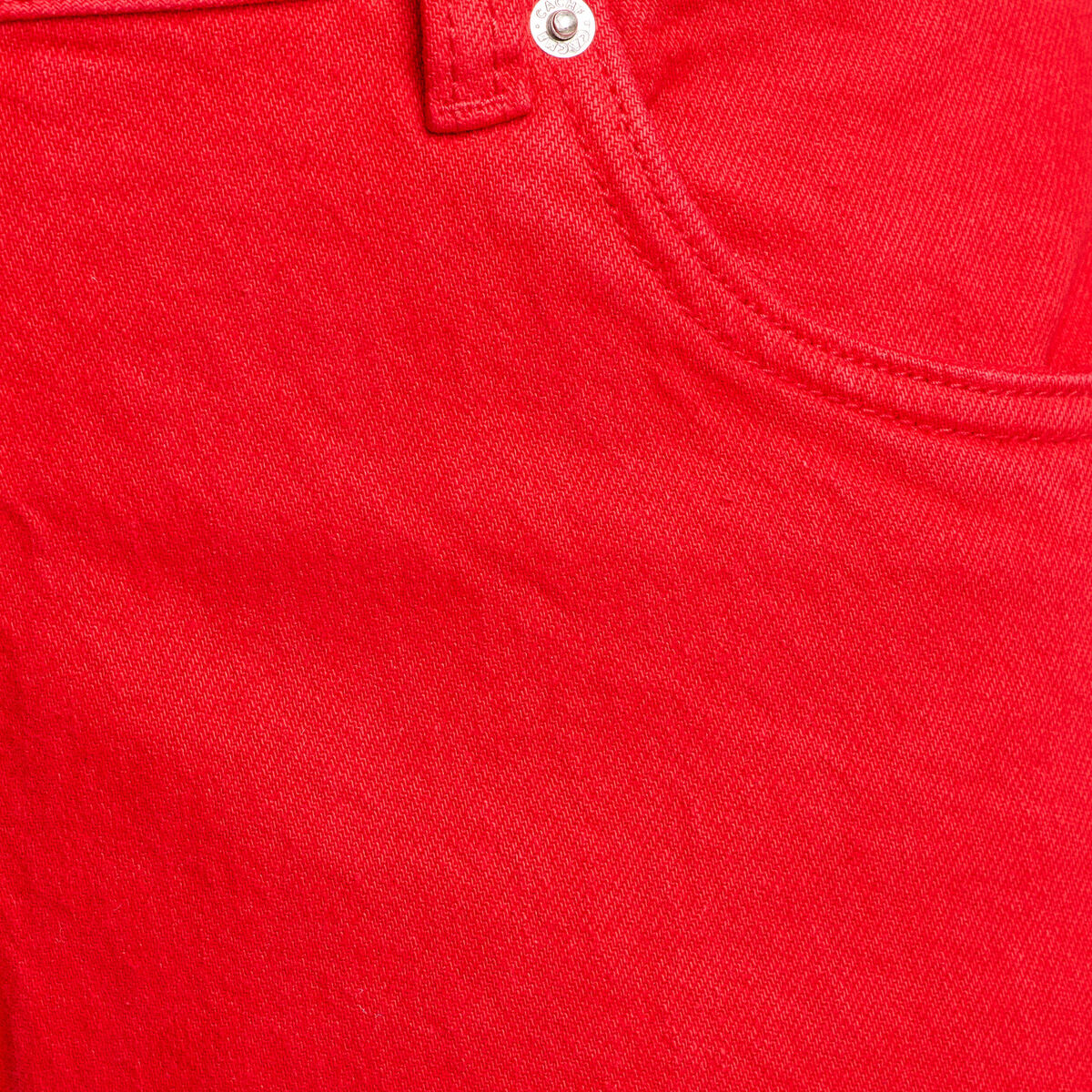 Jeans droit 5 poches rouge femme