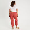Pantalon chino 7/8ème vieux rose femme