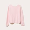 Pull d&eacute;collet&eacute; dos avec noeuds rose clair femme