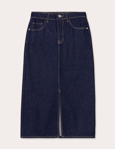 Jupe crayon taille standard denim brut femme