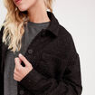Surchemise manches longues noir femme