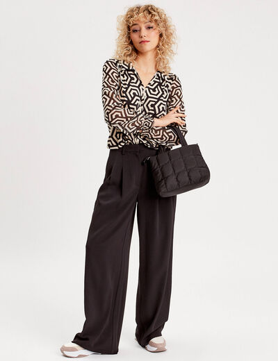 Blouse Paula - manches longues blanc femme