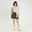 Jupe-short évasée vert kaki femme