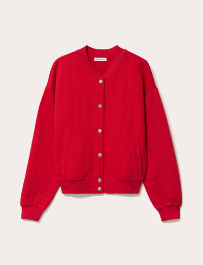 Veste manches longues rouge femme