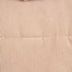 Doudoune r&eacute;versible courte velours beige femme