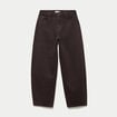 Jean bootcut taille standard marron fonc&eacute; femme