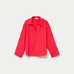 Blouse manches longues rouge femme