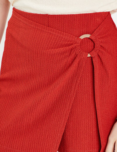 Jupe-short évasée vieux rose femme